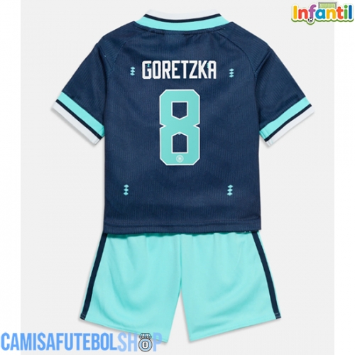 Camisa de time de futebol Alemanha Leon Goretzka #8 Replicas 2º Equipamento Infantil Mundo 2026 Manga Curta (+ Calças curtas)